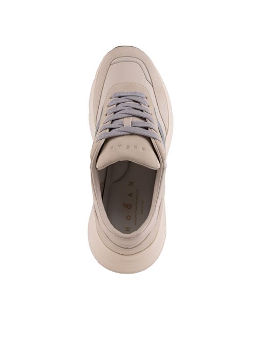 Sneakers Hi-Fi in pelle scamosciata Avorio/Azzurro HOGAN | HXW6690FR30 U7G0ZB0